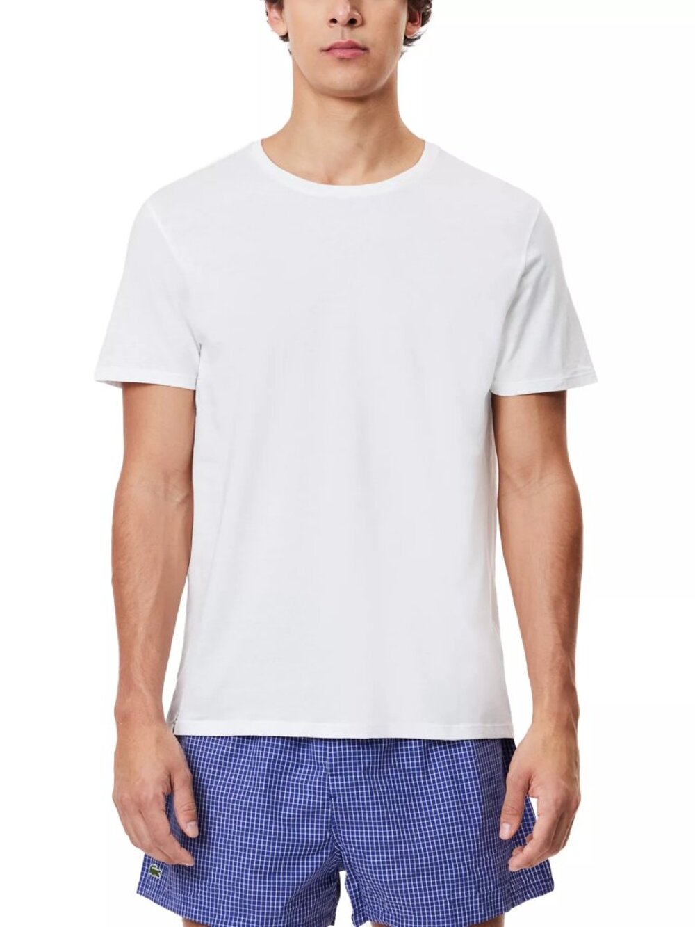 NWT New Lacoste White Regular Fit Crewneck Undershirts 3-Pack Size L Youth